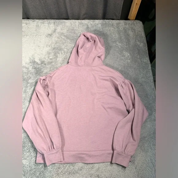 Madewell purple puff sleeve Hoodie medium - Picture 10 of 10
